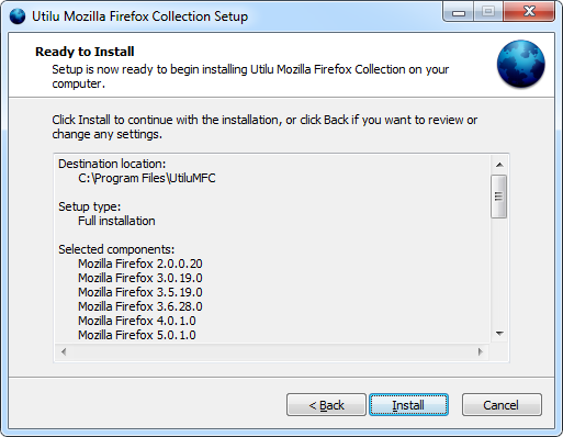 Настройка Utilu Mozilla Firefox Collection: Готов к установке
